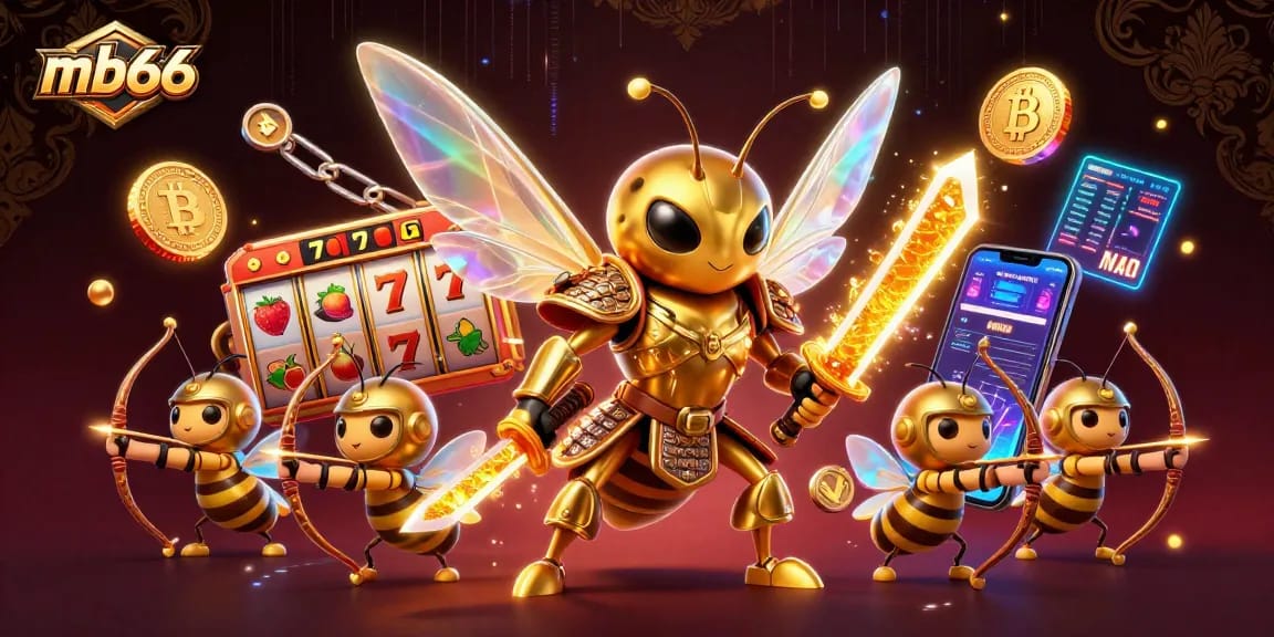 Khám phá thế giới cá cược tại mb66 với hình ảnh sinh động của hornet vàng samurai, slot game hấp dẫn.