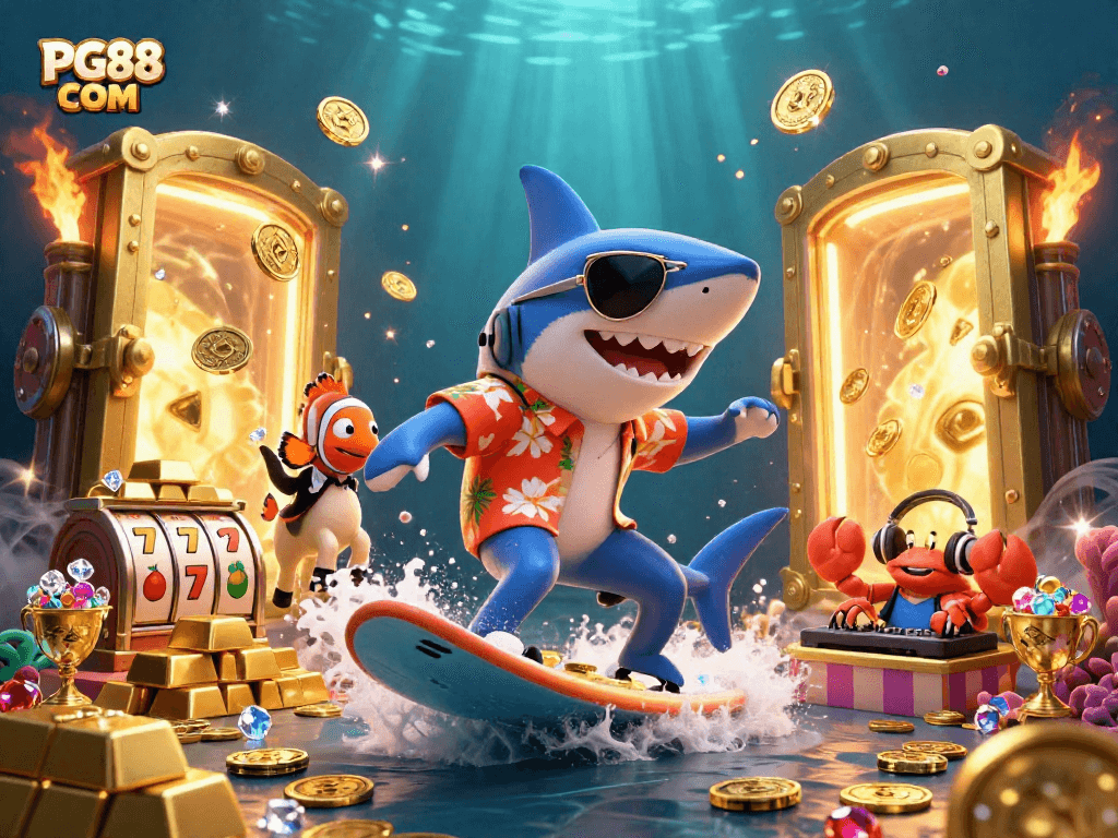 Engage with the excitement of PG88 COM while enjoying vibrant underwater casino action.