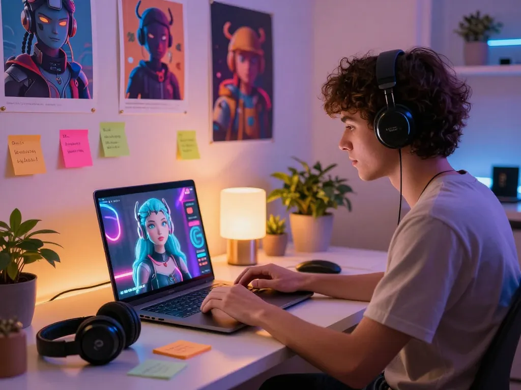 Engaging workspace where users can crush on AI characters, showcasing vibrant digital interaction.