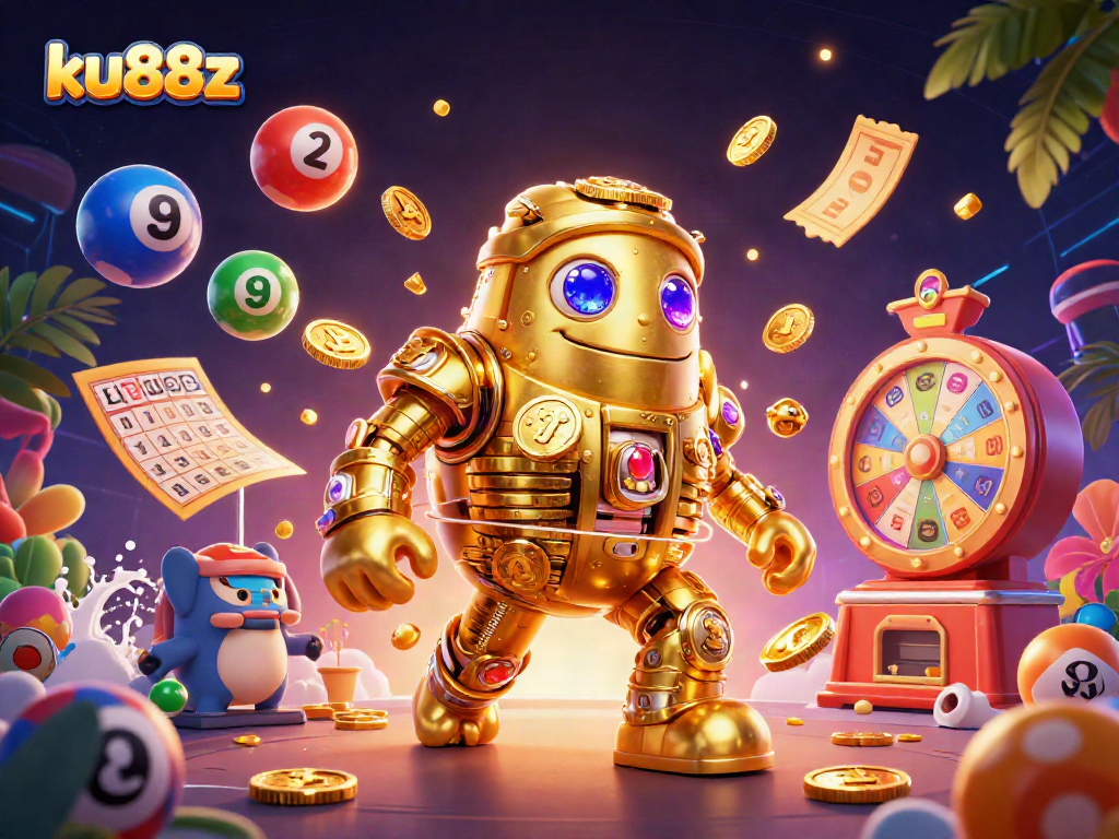Enhance your gaming experience at ku88z with dynamic 3D characters and vibrant casino elements.
