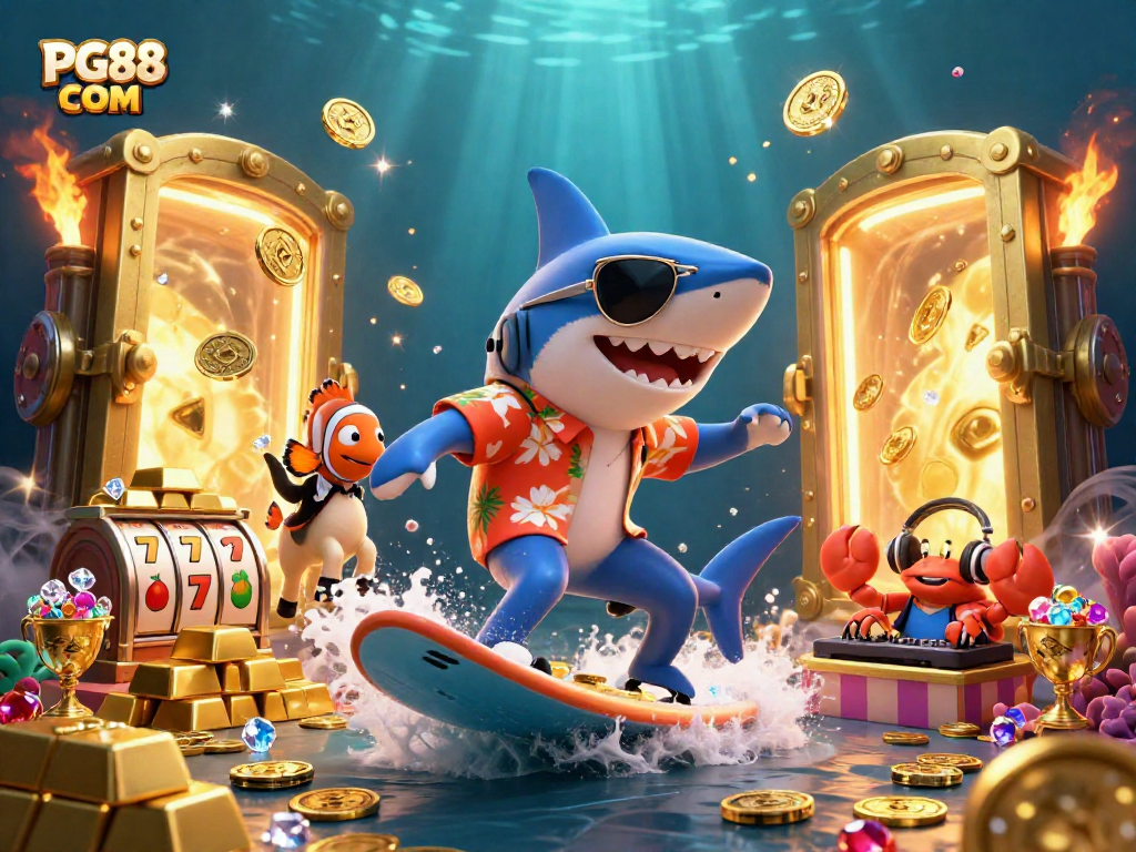 Engage with the excitement of PG88 COM while enjoying vibrant underwater casino action.
